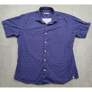 Peter Millar Men's L Shirt Short Sleeve Button Guitar Bottle 1895‎ US Open Logo